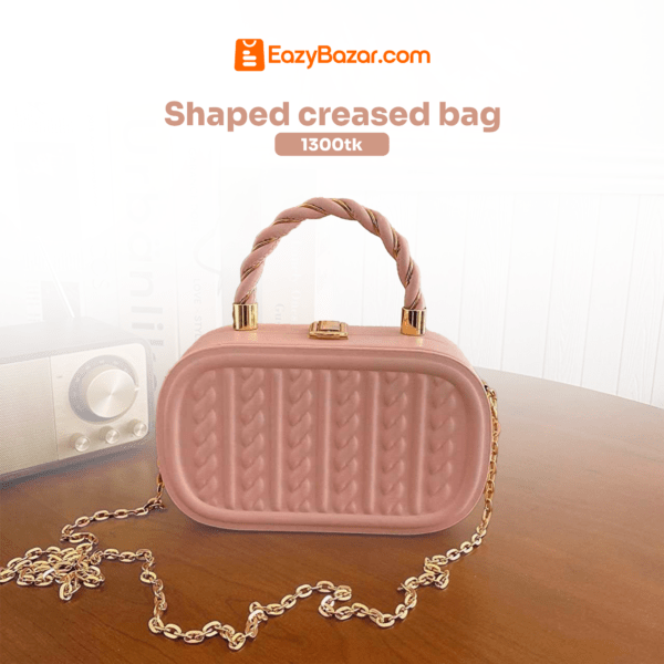 Shaped Creased Ladies Handbag